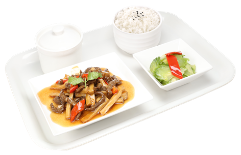 杏鲍菇炒牛柳快餐速食料理包