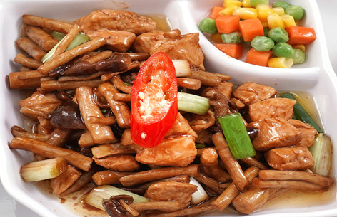 茶树菇烧鸡小碗菜料理包 茶树菇烧鸡小碗菜料理包